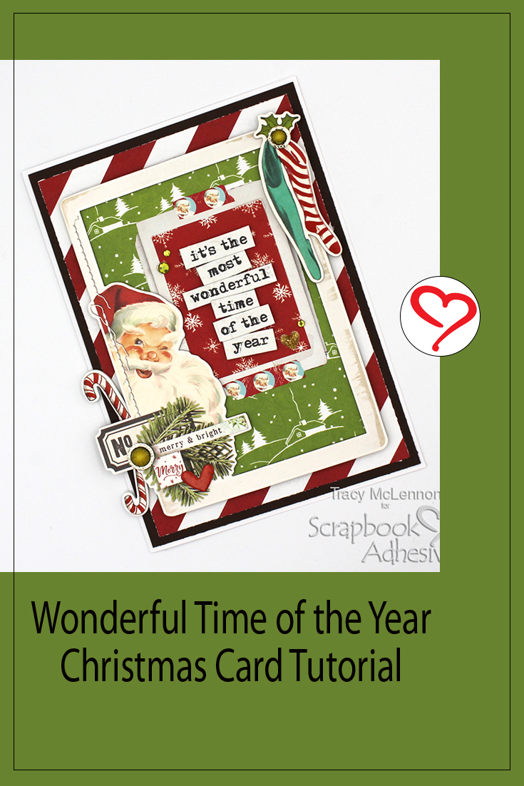 Wonderful Christmas Time Card by Tracy McLennon for Scrapbook Adhesives by 3L Pinterest
