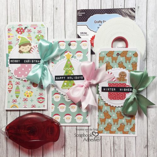 Easy Christmas Gift Labels by Yvonne van de Grijp for Scrapbook Adhesives by 3L 