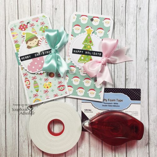 Easy Christmas Gift Labels by Yvonne van de Grijp for Scrapbook Adhesives by 3L 
