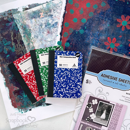 Covered Mini Notebooks by Judy Hayes for Scrapbook Adhesives by 3L