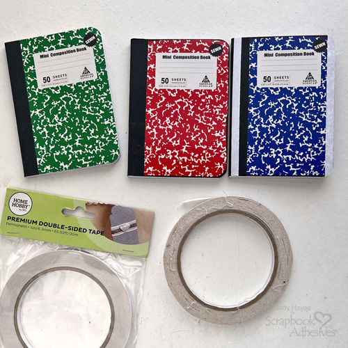 Covered Mini Notebooks by Judy Hayes for Scrapbook Adhesives by 3L