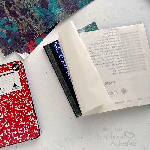 Covered Mini Notebooks by Judy Hayes for Scrapbook Adhesives by 3L