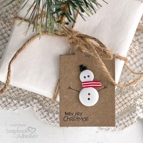 Jolly Button Snowman Tags by Judy Hayes for Scrapbook Adhesives by 3L 