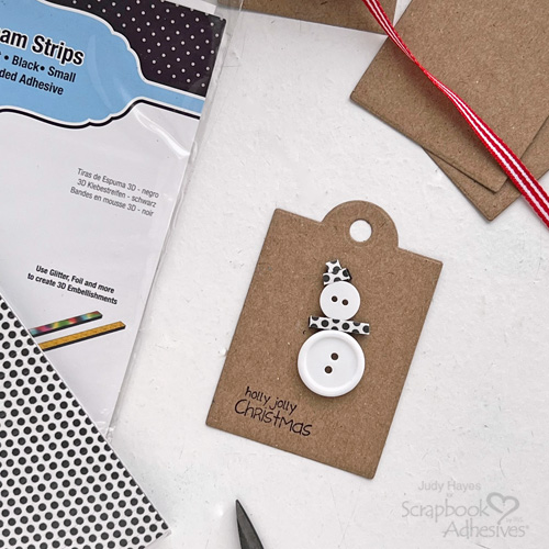 Jolly Button Snowman Tags by Judy Hayes for Scrapbook Adhesives by 3L 