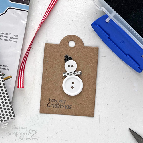 Jolly Button Snowman Tags by Judy Hayes for Scrapbook Adhesives by 3L 