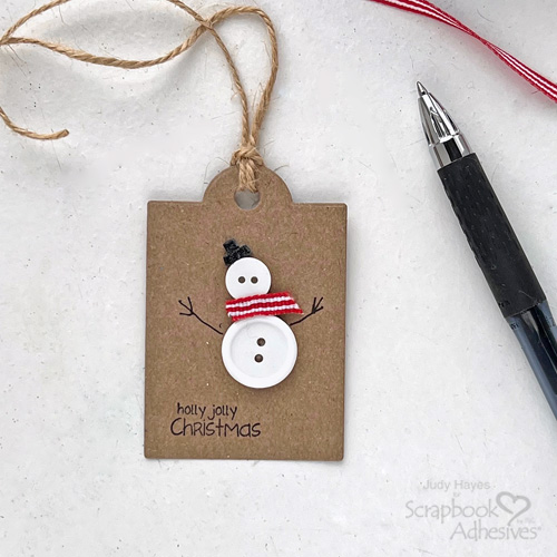 Jolly Button Snowman Tags by Judy Hayes for Scrapbook Adhesives by 3L 