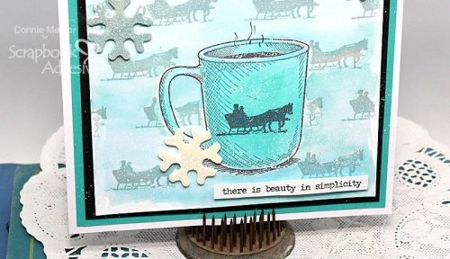 Mixed Media Snowflake Square Card by Connie Mercer for Scrapbook Adhesives by 3L 