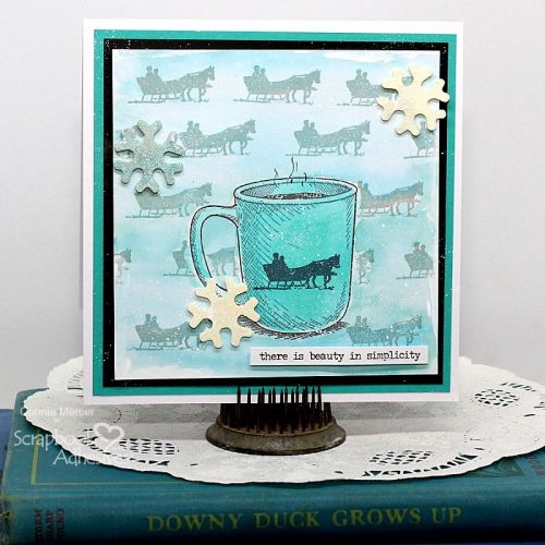 Mixed Media Snowflake Square Card by Connie Mercer for Scrapbook Adhesives by 3L