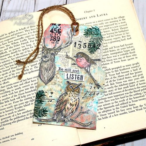 Be Still and Listen Mixed Media Tag by Connie Mercer for Scrapbook Adhesives by 3L 