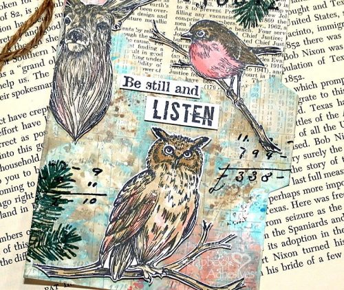 Be Still and Listen Mixed Media Tag by Connie Mercer for Scrapbook Adhesives by 3L 