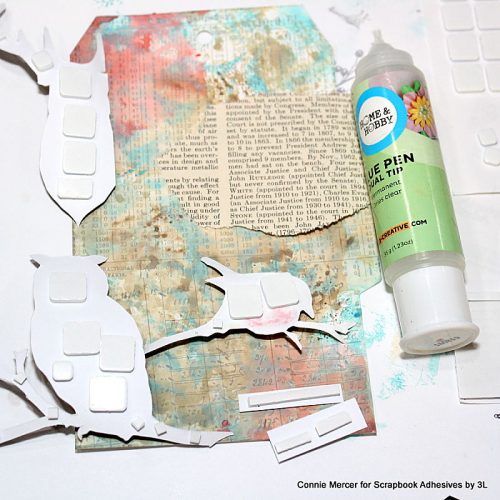 Be Still and Listen Mixed Media Tag by Connie Mercer for Scrapbook Adhesives by 3L
