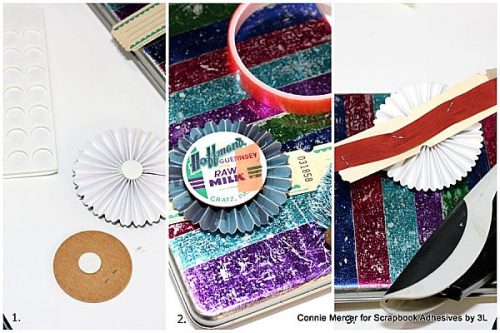 Metallic Foil Gift Tin by Connie Mercer for Scrapbook Adhesives by 3L 