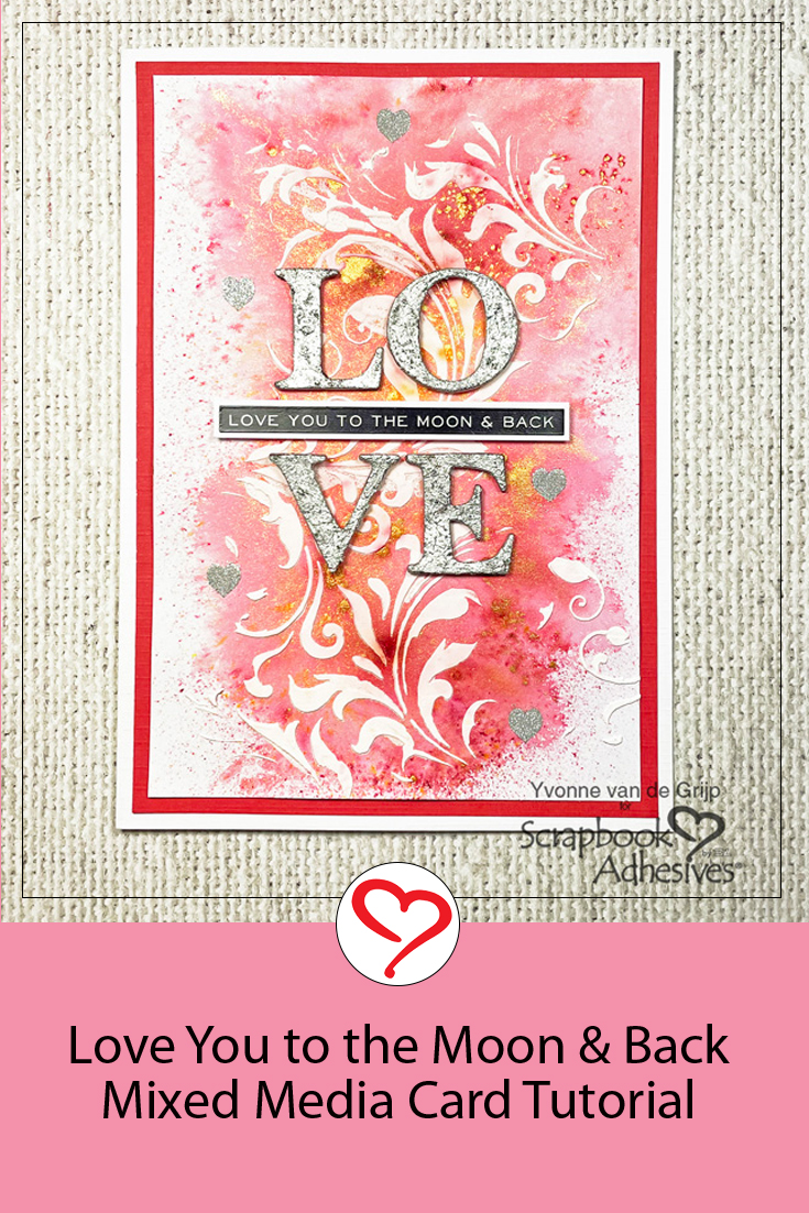 Love You to the Moon & Back Card by Yvonne van de Grijp for Scrapbook Adhesives by 3L Pinterest