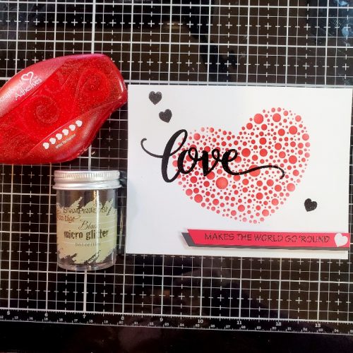 Stenciled Heart Card Tutorial by Jamie Martin for Scrapbook Adhesives by 3L 