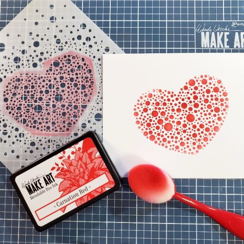 Stenciled Heart Card Tutorial by Jamie Martin for Scrapbook Adhesives by 3L 