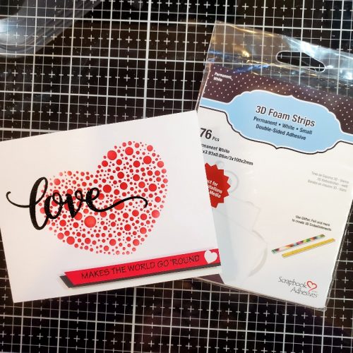 Stenciled Heart Card Tutorial by Jamie Martin for Scrapbook Adhesives by 3L 