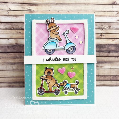 Wheelie Miss You Card by Teri Anderson for Scrapbook Adhesives by 3L 