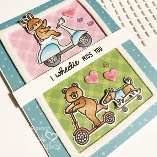 Wheelie Miss You Card by Teri Anderson for Scrapbook Adhesives by 3L 