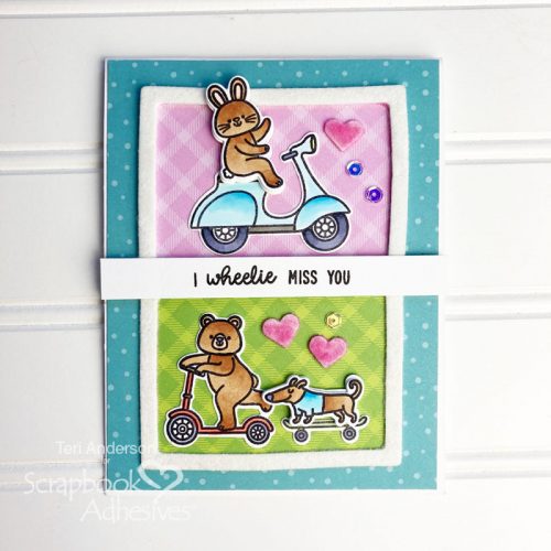 Wheelie Miss You Card by Teri Anderson for Scrapbook Adhesives by 3L