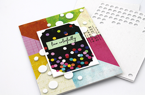 Live Colorfully Circle Card by Tracy McLennon for Scrapbook Adhesives by 3L 
