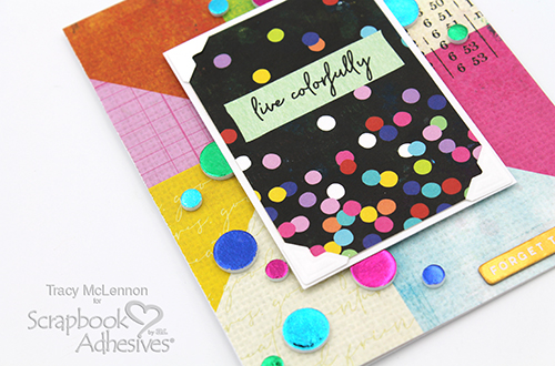 Live Colorfully Circle Card by Tracy McLennon for Scrapbook Adhesives by 3L 