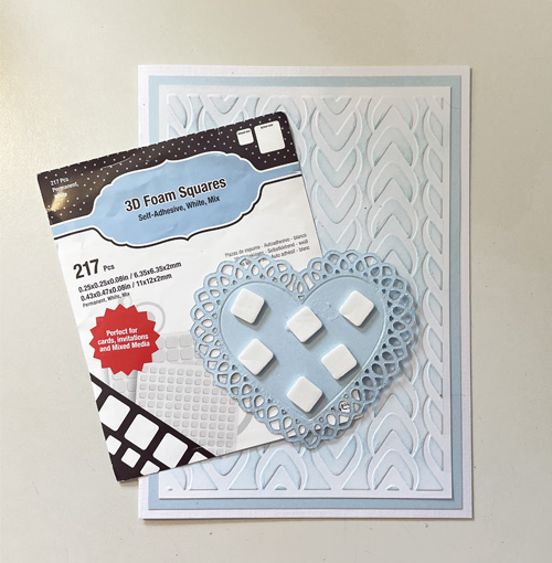 Textured Baby Blue Card by Yvonne van de Grjip for Scrapbook Adhesives by 3L 