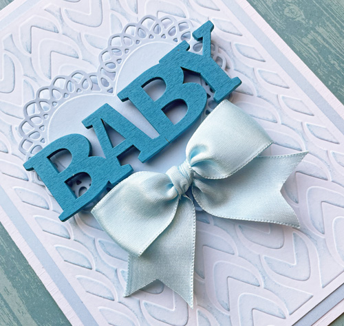 Textured Baby Blue Card by Yvonne van de Grjip for Scrapbook Adhesives by 3L 