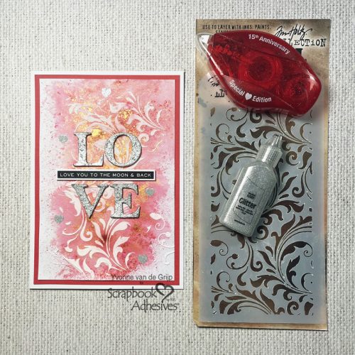 Love You to the Moon & Back Card by Yvoone van de Grijp for Scrapbook Adhesives by 3L 