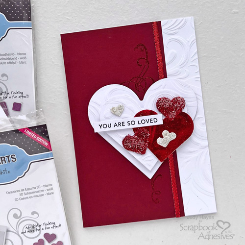 You are So Loved Hearts Card by Judy Hayes for Scrapbook Adhesives by 3L 