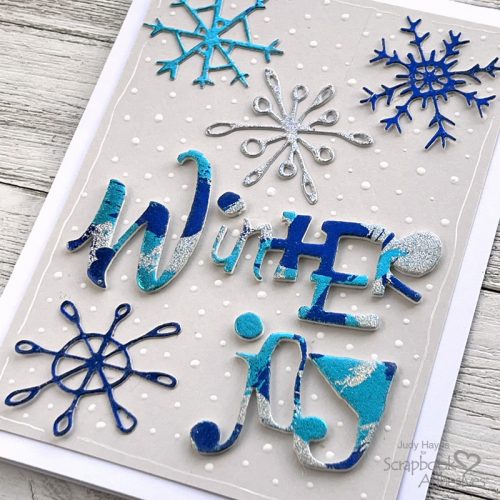 Foiled Winter Joy Card by Judy Hayes for Scrapbook Adhesives by 3L
