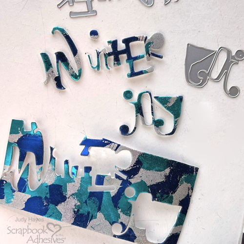 Foiled Winter Joy Card by Judy Hayes for Scrapbook Adhesives by 3L