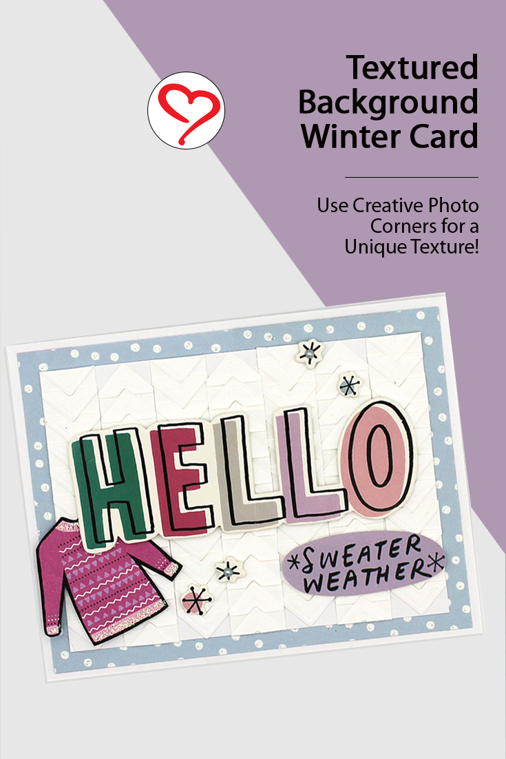 Textured Background Winter Card by Tracy McLennon for Scrapbook Adhesives by 3L Pinterest