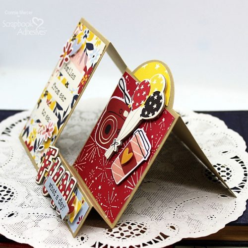 Smile Dimensional Step Card by Connie Mercer for Scrapbook Adhesives by 3L