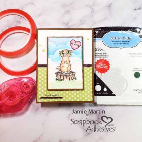 Adorable Sorry Card by Jamie Martin for Scrapbook Adhesives by 3L