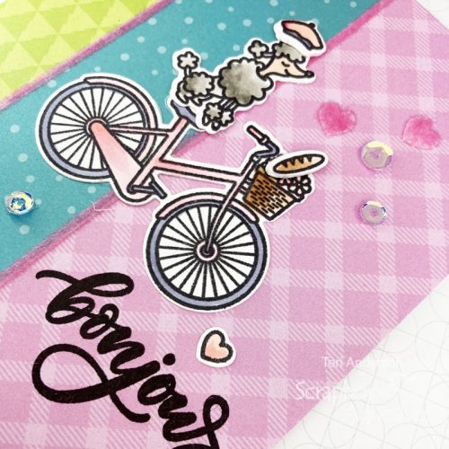 Colorful Bonjour Cards by Teri Anderson for Scrapbook Adhesives by 3L