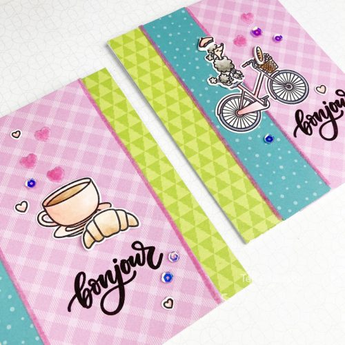 Colorful Bonjour Cards by Teri Anderson for Scrapbook Adhesives by 3L