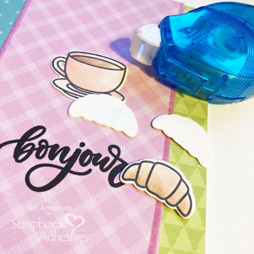 Colorful Bonjour Cards by Teri Anderson for Scrapbook Adhesives by 3L