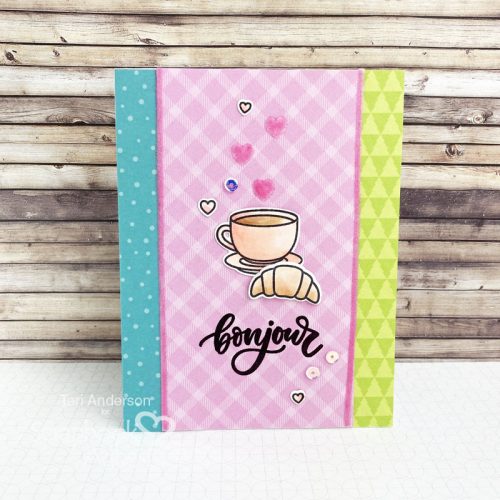 Colorful Bonjour Cards by Teri Anderson for Scrapbook Adhesives by 3L 