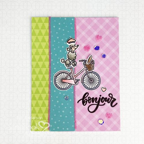 Colorful Bonjour Cards by Teri Anderson for Scrapbook Adhesives by 3L
