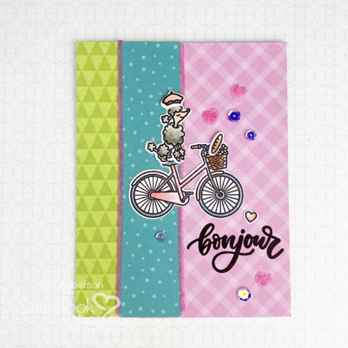 Colorful Bonjour Cards by Teri Anderson for Scrapbook Adhesives by 3L 