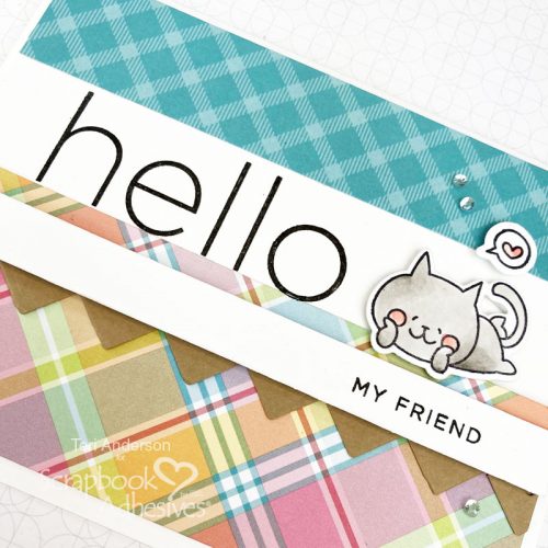 Boom and Hello Cute Cat Cards by Teri Anderson for Scrapbook Adhesives by 3L