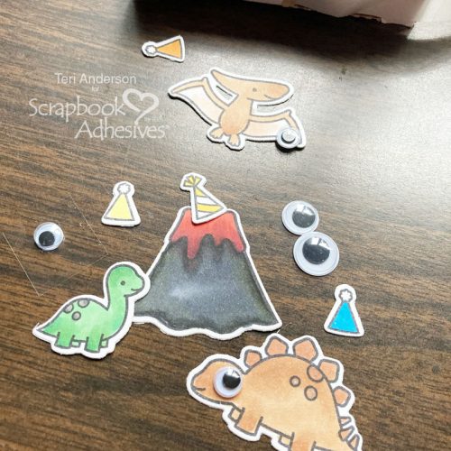 Rawrsome Dinosaur Birthday Card by Teri Anderson for Scrapbook Adhesives by 3L