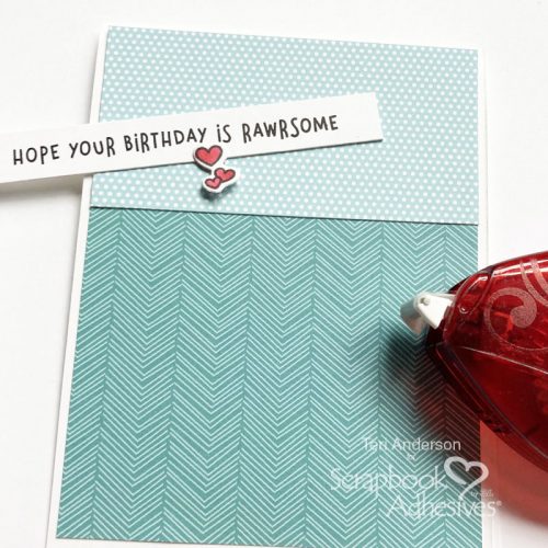 Rawrsome Dinosaur Birthday Card by Teri Anderson for Scrapbook Adhesives by 3L 