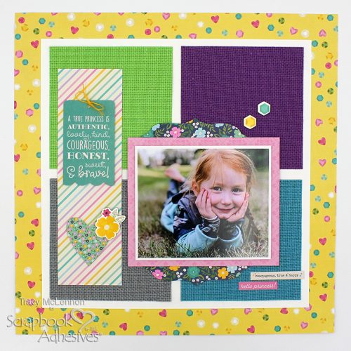 Easy Texture Color Block Layout by Tracy McLennon for Scrapbook Adhesives by 3L 