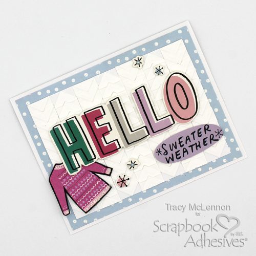 Textured Background Winter Card by Tracy McLennon for Scrapbook Adhesives by 3L 