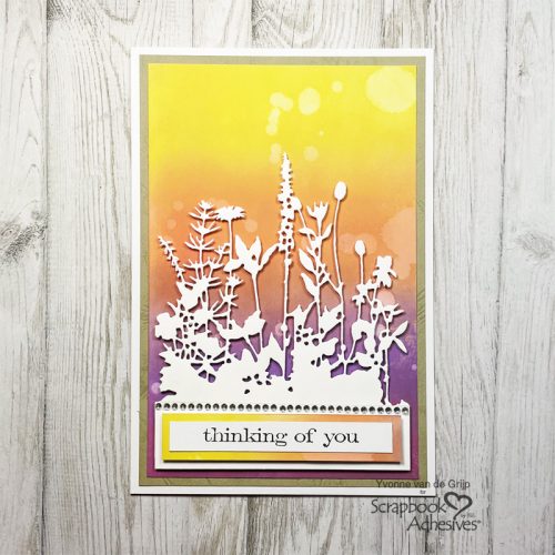 Thinking of You Flower Card by Yvonne van de Grijp for Scrapbook Adhesives by 3L