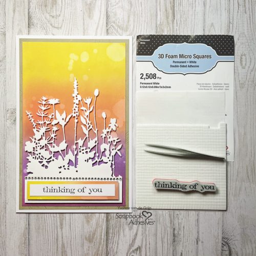 Thinking of You Flower Card by Yvonne van de Grijp for Scrapbook Adhesives by 3L