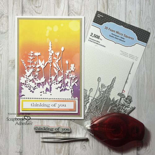 Thinking of You Flower Card by Yvonne van de Grijp for Scrapbook Adhesives by 3L