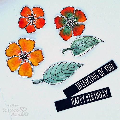 Bright Flowers Birthday Card by Judy Hayes for Scrapbook Adhesives by 3L