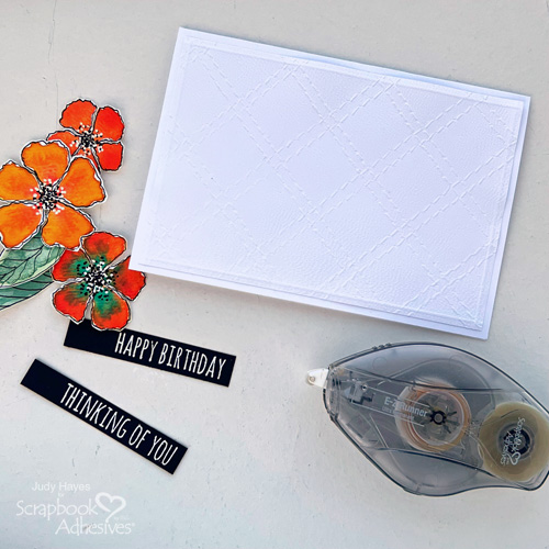 Bright Flowers Birthday Card by Judy Hayes for Scrapbook Adhesives by 3L